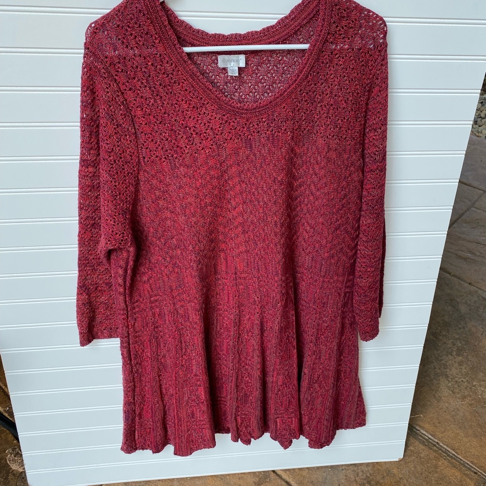 Avenue Open Knit  Tunic Top Sweater 18/20